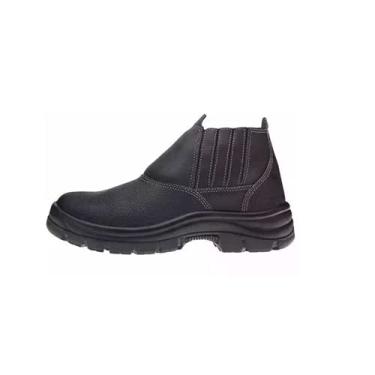 Imagem de Bota De Segurança Preta Com Elástico Couro Preto 11Sfb48 Safety Flex - 38