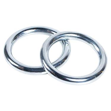 Imagem de ZooBoo 2 anéis de treinamento de aço inoxidável Wing Chun (par) – Yeung Sau e treinamento de força de mão pegajoso para praticantes de Wing Tsun, Siu Lum e Kung Fu (diâmetro de 8,5 cm)