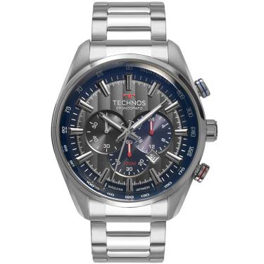 Imagem de Relógio Masculino Technos GrandTech OS20HMH/1C 46mm Aço Prata