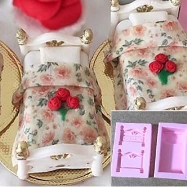 Imagem de Confeitaria dos moldes, F500 MOLDE DE SILICONE CAMA COMPLETA CONFEITARIA ARTESANATO