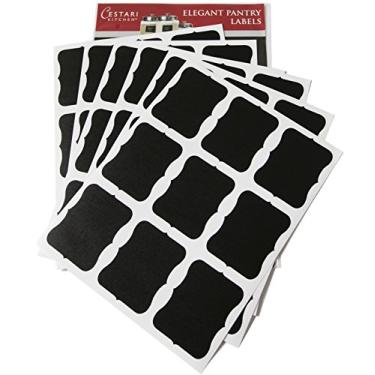 Imagem de Etiquetas grandes para quadro-negro – Etiquetas decorativas apagáveis – Conjunto de 54 etiquetas reutilizáveis de jarra premium – Adesivos de quadro-negro – Etiquetas adesivas para organização elegante, decorações de casamento, artesanato