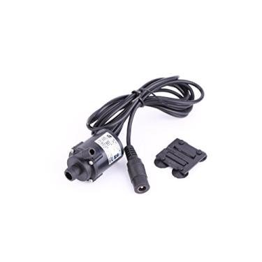 Imagem de Bomba de água, mini bomba de água submersível sem escovas DC 6V-12V, bomba de baixa pressão 200L/H Micro motor sem escovas de refrigeração solar 14 x 5,1 cm