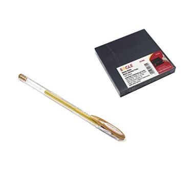 Imagem de Uniball, Caneta Uni-Ball Signo Noble Metal Dourada + 1 Bloco Adesivo Eagle preto, 100 folhas, 76x76mm