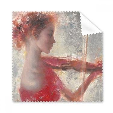 Imagem de Red Girl Lotus XJJ Pano de limpeza de pintura a óleo limpador de óculos de tela de telefone 5 peças