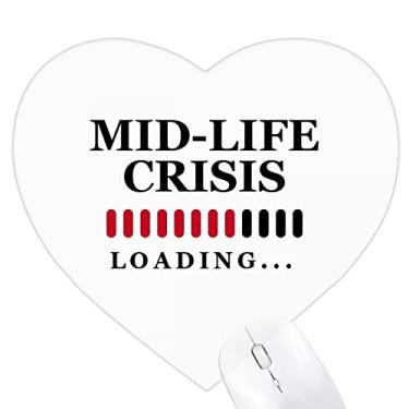 Imagem de Mousepad de coração com processo de crise de meia-idade Tapete de borracha para escritório