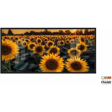 Imagem de Quadro Decorativo Campo de Girasol 130x60 Moldura Preta 2x2