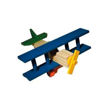 Imagem de Brinquedos Avião De Madeira 30x31x12cm