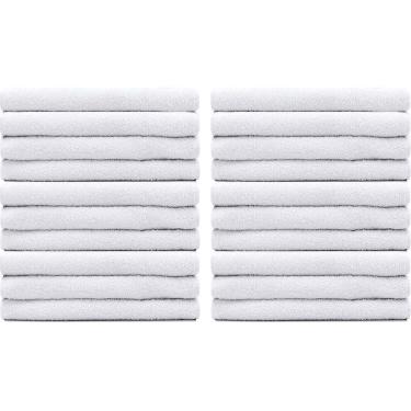 Imagem de Kit 20 Toalhas Linha Profissional 100% Algodão Salão Manicure Academia SPA 44x70cm Marcotex Branco - Emcompre