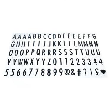 Imagem de 85 Letras Finas Pretas para Luminária Letreiro de Cinema