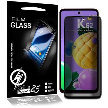 Imagem de Película Privacidade 3d Anti Spy Para LG K62 LMK520BMW - Cell In Power25