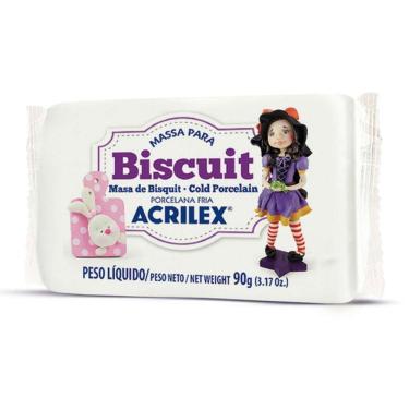 Imagem de Massa De Biscuit Ou Porcelana Fria Acrilex 90G Branco