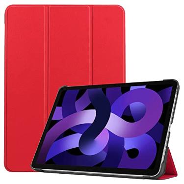 Imagem de Kepuch Custer Capas para iPad Air 11 2025 2024 / iPad Air 5 10.9 2022 / iPad Air 4 10.9 2020 / iPad Pro 11 2018,Couro-PU Bolsas Estojos - Vermelho
