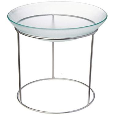 Imagem de Suporte Prata De Ferro Com Bowl De Vidro Peq.