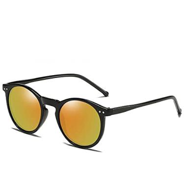 Imagem de Óculos de Sol Polarizados Masculino Feminino Designer Retro Redondo Óculos de Sol Vintage Masculino Feminino Óculos Gafas De Sol UV400, C7 Preto, Laranja, Outros