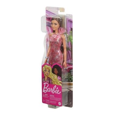 Boneca Barbie Vestido Glitter Loira T7580 - Original Mattel