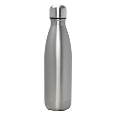 Imagem de Mimo Style Garrafa Térmica de Parede Dupla 500ml, na Cor Prata, Inteiramente em Aço Inoxidável. Mantém Suas Bebidas Quentes ou Frias Por Mais Tempo. Resistente e Durável, Perfeita Para Qualquer Bebida