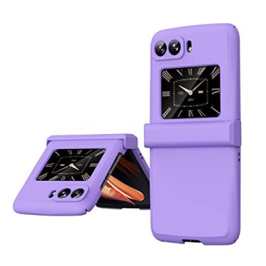 Imagem de For Motorola Moto Razr 2022 Skin Feel Macaron Three-piece Set Hinge Phone Case