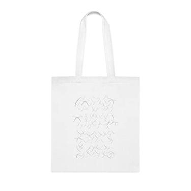 Imagem de Sacola de pelo de cachorro, presente para amante de cães, aniversário bolsa de ombro para amantes de cães, bolsa reutilizável, Branco