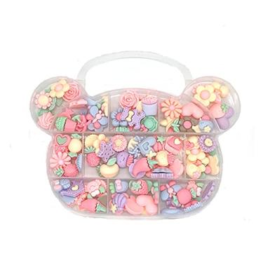 Imagem de CiCy Conjunto de pingentes de resina, 100 peças, berloques misturados de geleca, cabochões de resina, suprimentos para fazer cabochões de resina, para artesanato de bricolagem, fabricação de joias, cores mistas, 16 a 26 mm