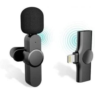Imagem de Microfone Lapela Wireless Sem Fio Entrada Lightning - BELLA NET