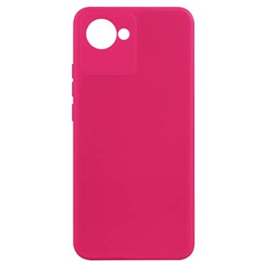 Imagem de Capa Capinha Case Aveludada Rosa Chiclete Realme C30 6.5 + Película De Ceramica Fosca - Luiza Cell25