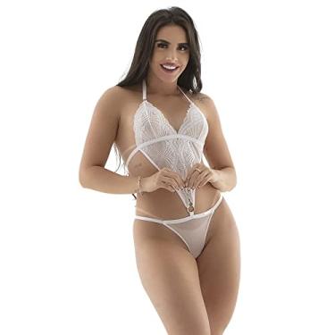 Imagem de Body Feminino Sensuak com Perola Nayla Cor Branco Tamanho Único