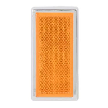 Imagem de GG Grand General 80851 Refletor adesivo retangular âmbar com acabamento de plástico cromado para caminhões, reboques, trailers, trailers e ônibus, 1 pacote