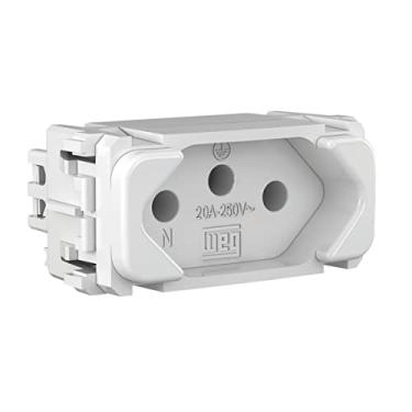 Imagem de Módulo Tomada Padrão Brasil 20A Branco Composé WEG