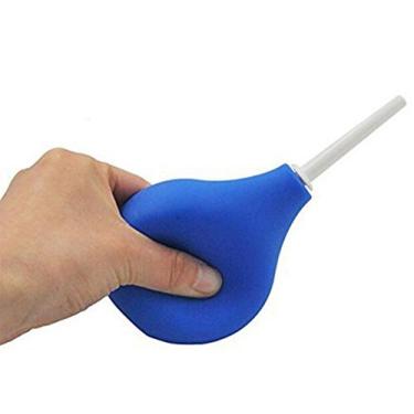 Imagem de 1 peça de ducha de silicone vaginal anal limpa de 160 ml para homens, mulheres e homens (cor azul)