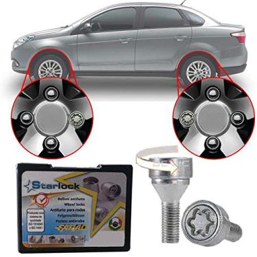 Imagem de Trava Antifurto Anti Roubo de Roda Parafuso Porca Farad Starlock Fiat Siena 2012 em Diante Com Mais de 10.000 Segredos A2C/E