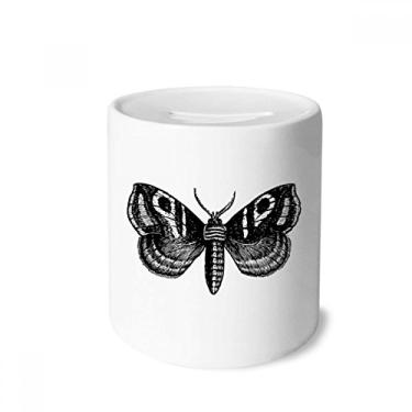 Imagem de DIYthinker Borboleta preta com padrão simples caixa de dinheiro caixa de cerâmica porta-moedas presente de cofrinho