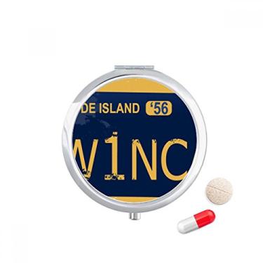 Imagem de Placa de licença EUA American Car Number Pill Case Pocket Medicine Storage Box Dispenser Recipiente