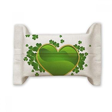 Imagem de Clover Heart Ireland St.Patrick's Day Suporte de capa de papel para lenços faciais Bolsa de linho de algodão