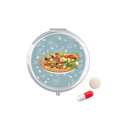 Imagem de Onion Pizza Italy Tomate Foods Pill Case Pocket Medicine Storage Box Dispenser Recipiente