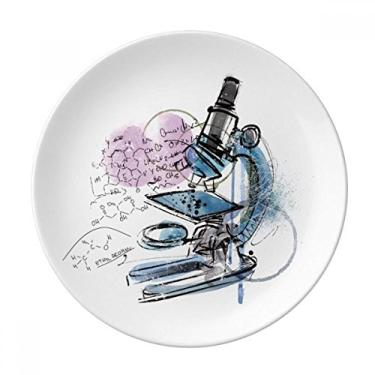 Imagem de Chemistry Kowledge Placa de microscópio decorativa de porcelana Salver Prato de jantar