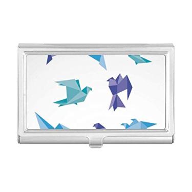 Imagem de Carteira de bolso com estampa de pombo abstrata de origami colorido