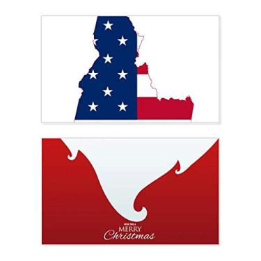 Imagem de Idaho America Mapa Estrelas Listras Bandeira Feriado Feliz Natal Cartão de Parabéns Mensagem de Natal