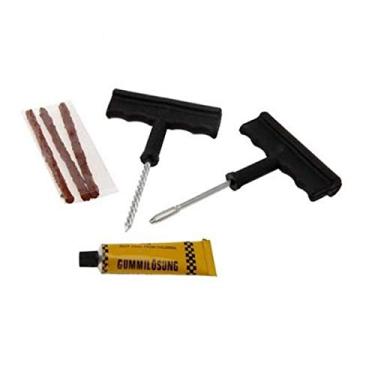 Imagem de Kit Reparo Remendo Borracheiro Pneu Sem Câmara Carro Moto 6 peças