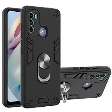 Imagem de MOONCASE Capa para Motorola Moto G60, Dupla Camada Suporte Magnético À Prova de Choque Anti-Queda Capa para Motorola Moto G60 6.8" (Preto)