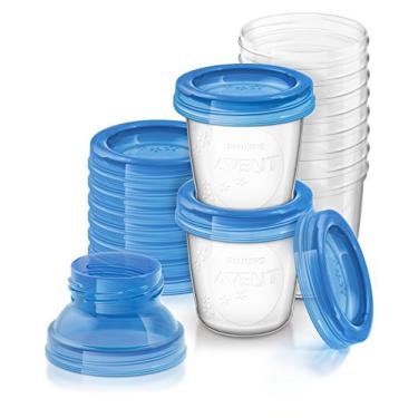 Imagem de Potes Para Armazenamento de Leite Materno Philips Avent SCF618/10 10 recipientes de 117 ml