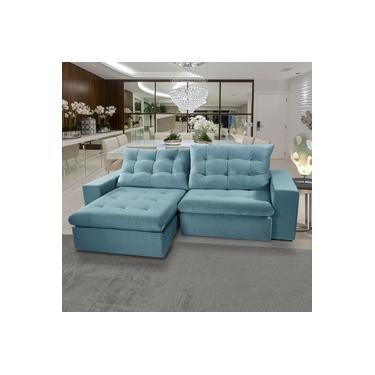 Sofa Azul Claro Retratil Ofertas Com Os Menores Precos No Buscape