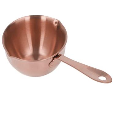 Imagem de Panela de chocolate ao leite, panela de óleo quente, à prova de ferrugem, portátil para cozinhar (ouro rosa)