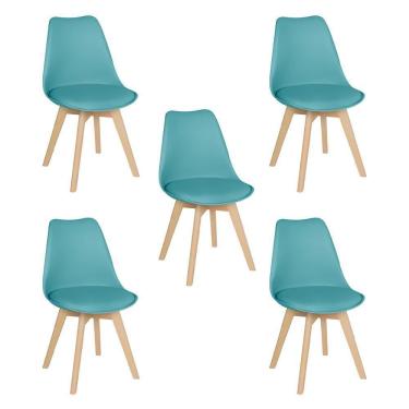 Imagem de Kit 5 Cadeiras Leda Com Assento Estofado Tiffany Tiffany