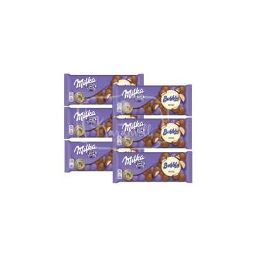 Imagem de Chocolate Branco Aerado Milka Bubbly White, 95g, Importado da Polônia, 6 Unidades