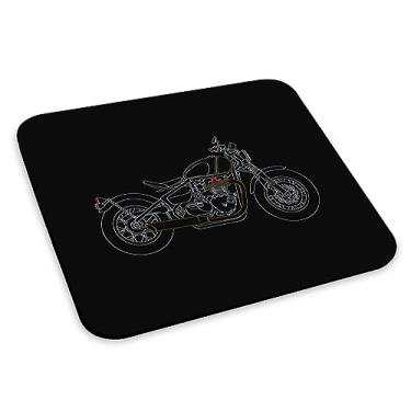 Imagem de Mouse Pad Motoqueiro Moto Custom Mousepad