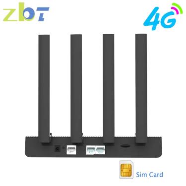 Imagem de ZBT-4G LTE Roteador WiFi  Cartão SIM  300Mbps  1200Mbps  Home Hotspot  2.4GHz  5GHz  Roteador Wi-Fi