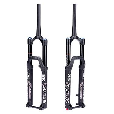 Imagem de BUCKLOS Garfo de suspensão pneumática MTB 27,5 29 110 * 15 mm Boost AM E-Bike cônico, tubo interno de viagem de 160 mm 36 mm através do eixo de ajuste de rebote de disco garfos dianteiros, serve para