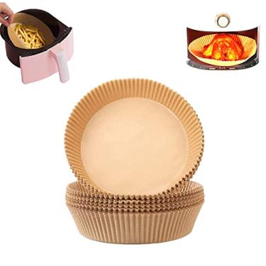 Imagem de Forro de papel descartável Air Fryer, forros antiaderentes para fritadeira a ar, 100 peças de papel para assar fritadeira Air Fryer à prova de óleo, impermeável, papel para assar no micro-ondas - 20 cm (100)