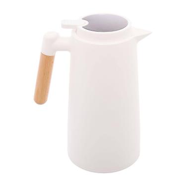 Imagem de Garrafa Térmica de Plástico com Termômetro Branca 1L Lyor