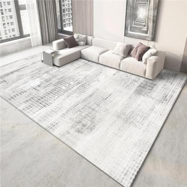 Imagem de Tapetes cinza de grande área para decoração de sala de estar, tapetes laváveis para decoração de casa e quarto, tapete de salão, o, 300x400cm